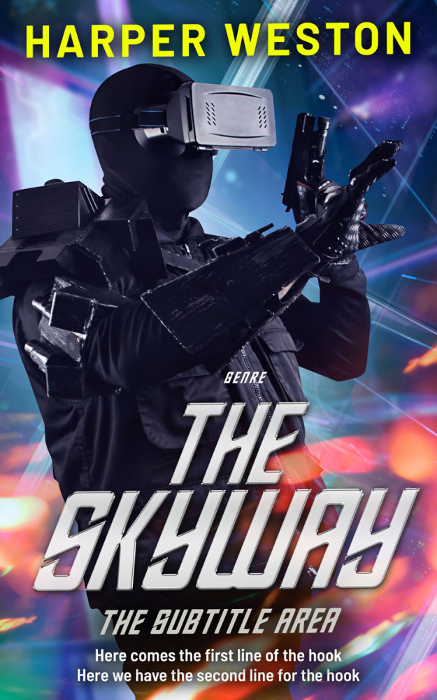 Front view of Clam Shell #23384 - Premade Science Fiction Book Cover