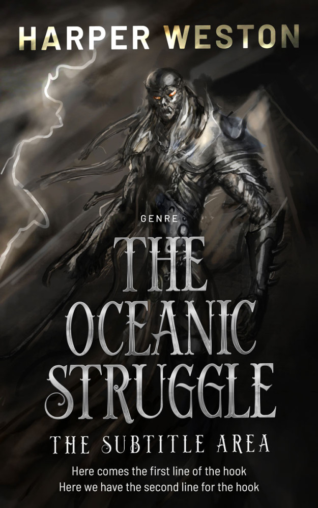 Front view of Zeus #23385 - Premade Fantasy Book Cover