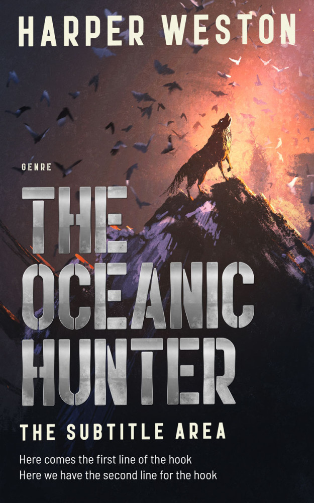 Front view of Eunry #23410 - Premade Horror Book Cover