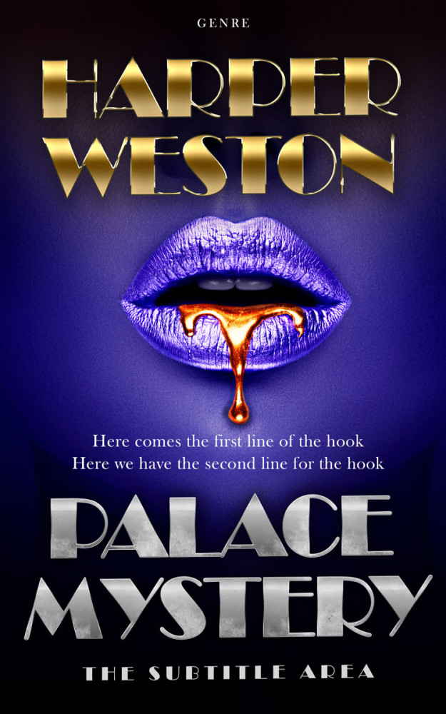 Front view of Ebony #23449 - Premade Erotica Book Cover