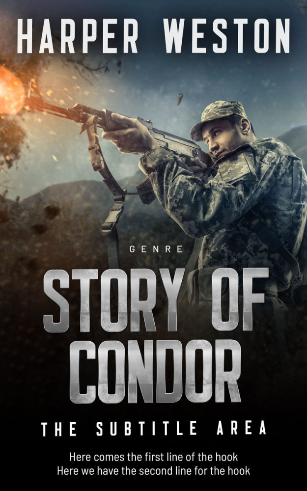 Front view of Shark #23474 - Premade Mystery & Thriller & Suspense Book Cover