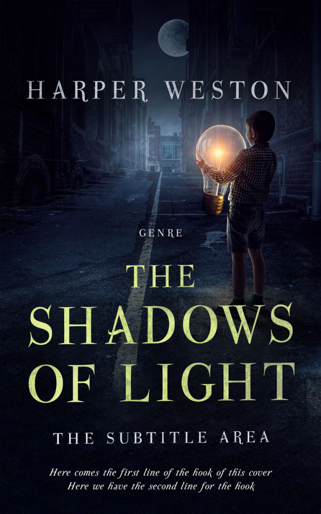 Front view of Ebony #23688 - Premade Action & Adventure Book Cover