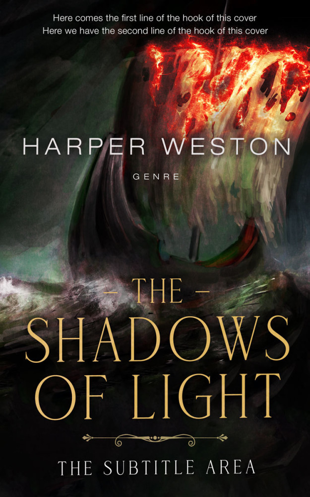 Front view of Rangoon Green #23723 - Premade Fantasy Book Cover