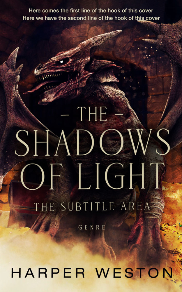 Front view of Tan #23729 - Premade Fantasy Book Cover