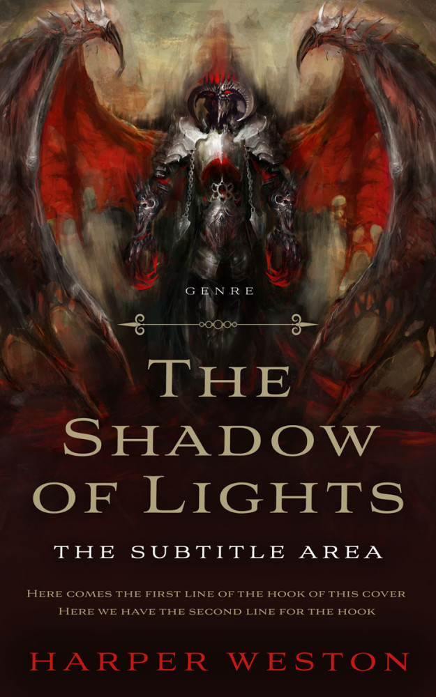 Front view of Night Rider #23744 - Premade Fantasy Book Cover