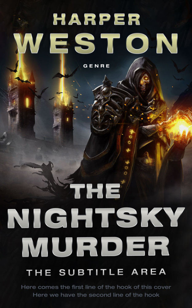 Front view of Heathered Gray #23792 - Premade Fantasy Book Cover