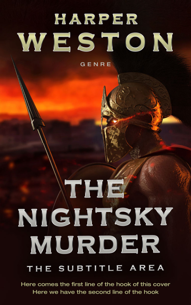 Front view of Antique Brass #23798 - Premade Fantasy Book Cover