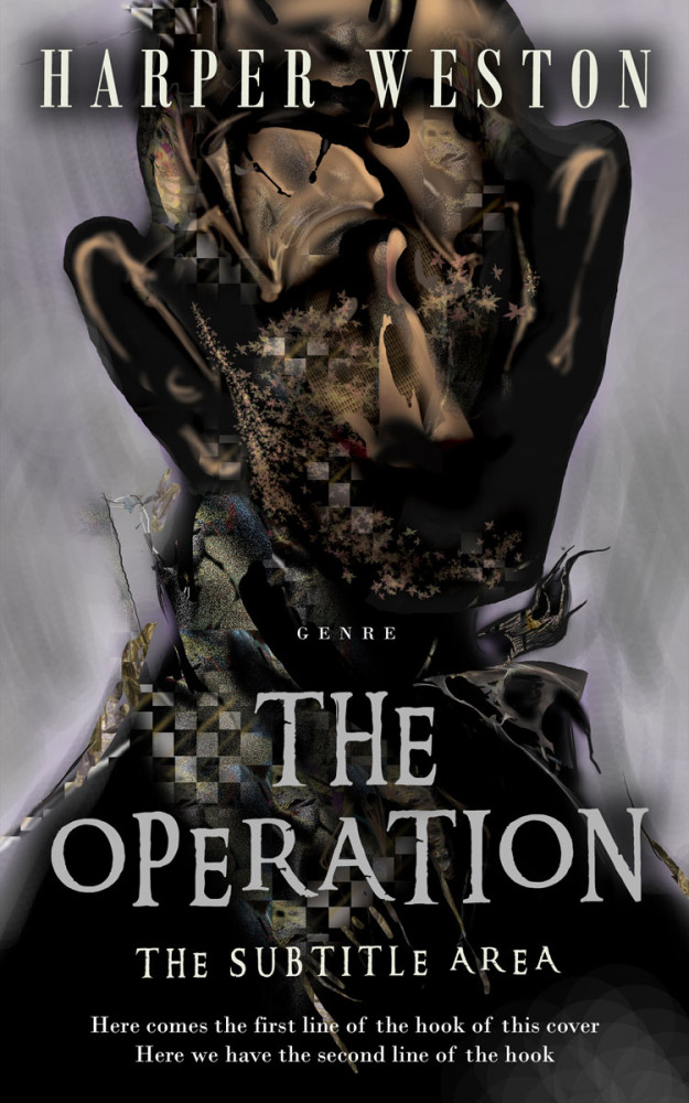 Front view of Cod Gray #23825 - Premade Abstract Book Cover