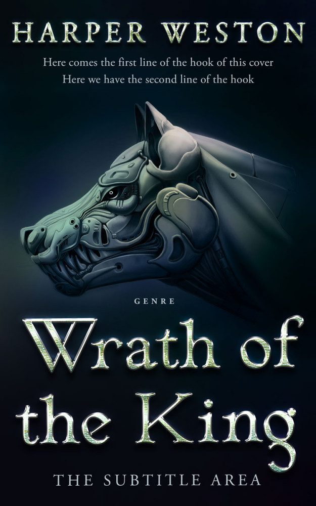 Front view of Ebony #23856 - Premade Science Fiction Book Cover