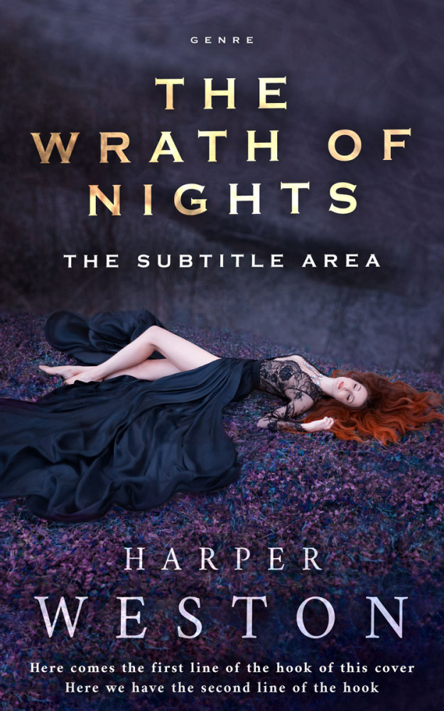 Front view of Steel Gray #23925 - Premade Fantasy Book Cover