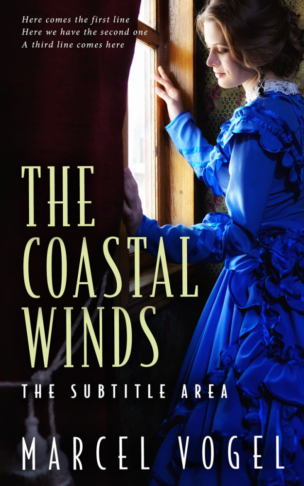 Front view of Ebony #24254 - Premade Romance Book Cover