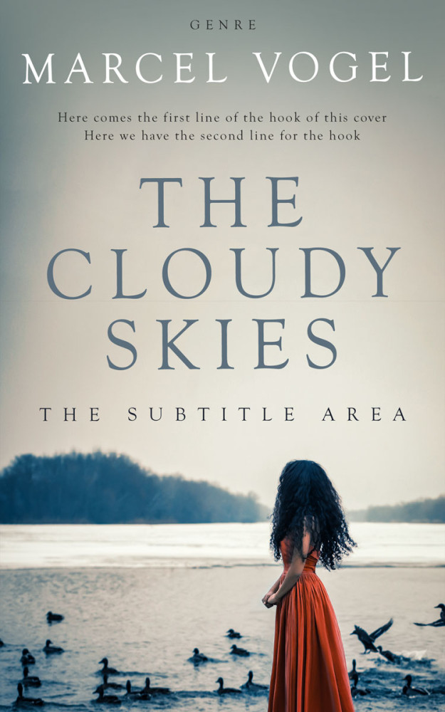 Front view of Mist Gray #24305 - Premade Fantasy Book Cover