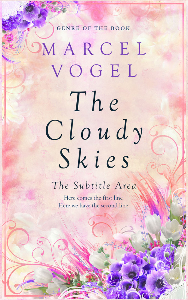 Front view of Vanilla Ice #24314 - Premade Poetry Book Cover