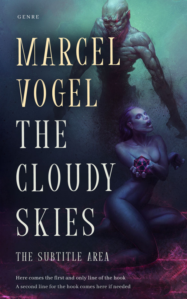 Front view of Steel Gray #24404 - Premade Horror Book Cover