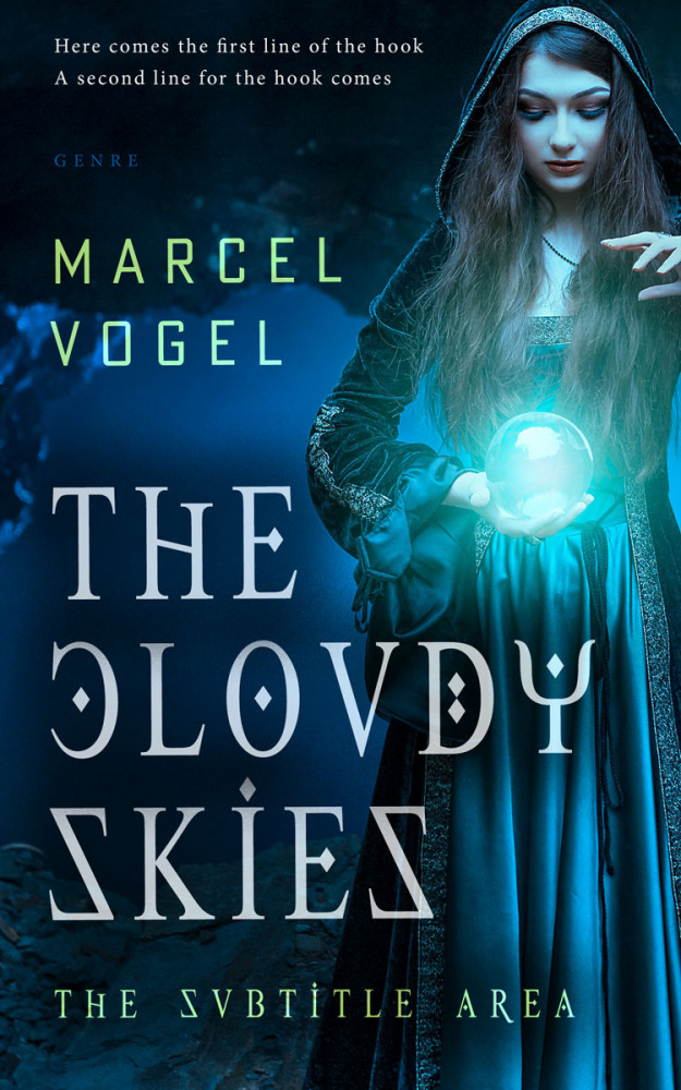 Front view of Black Pearl #24474 - Premade Fantasy Book Cover