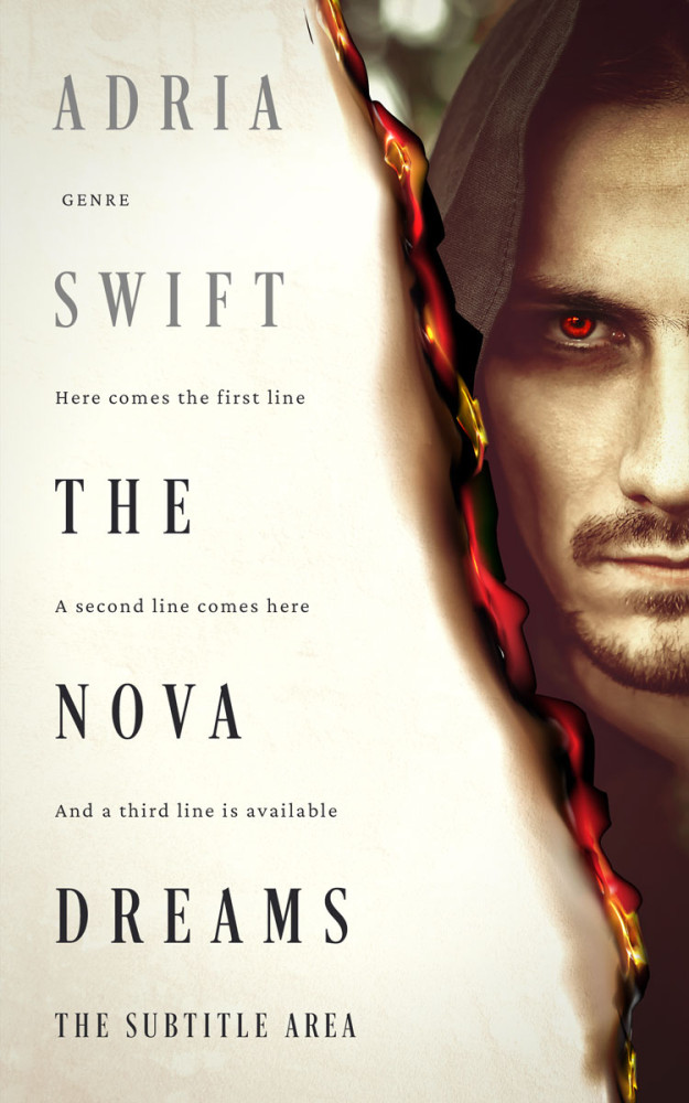 Front view of Jon #24786 - Premade Fantasy Book Cover