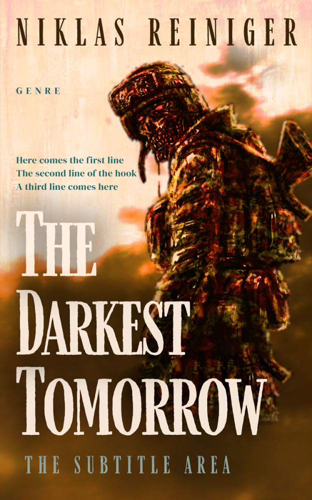 Front view of Wheat #24904 - Premade Apocalyptica Book Cover