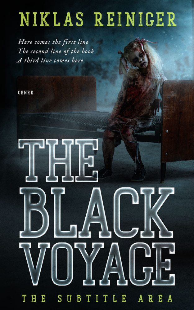 Front view of Shark #24961 - Premade Horror Book Cover