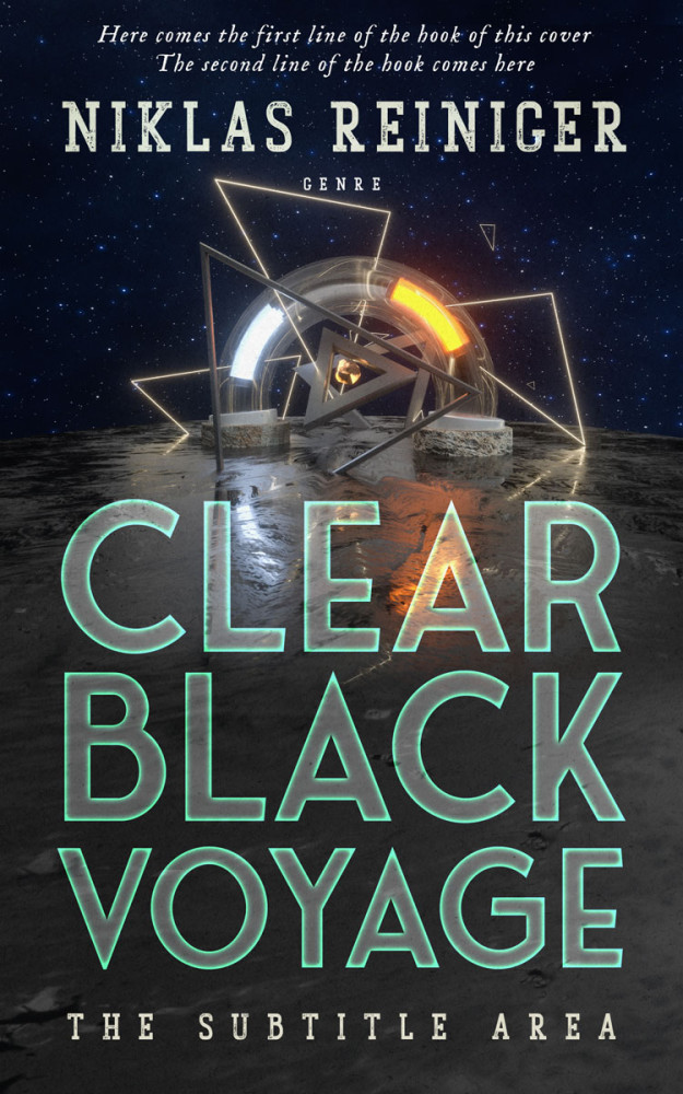 Front view of Shark #24992 - Premade Science Fiction Book Cover