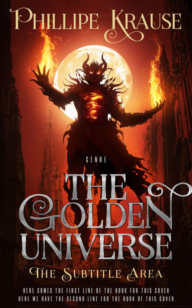 Front view of Copperfield #25137 - Premade Fantasy Book Cover