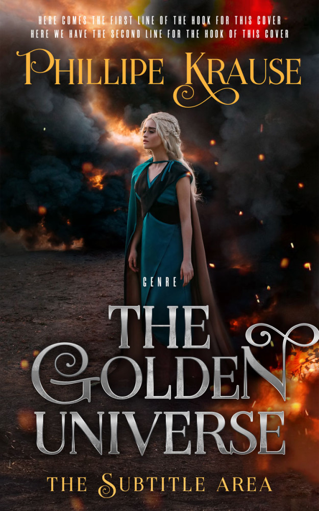 Front view of Cocoa Brown #25139 - Premade Fantasy Book Cover