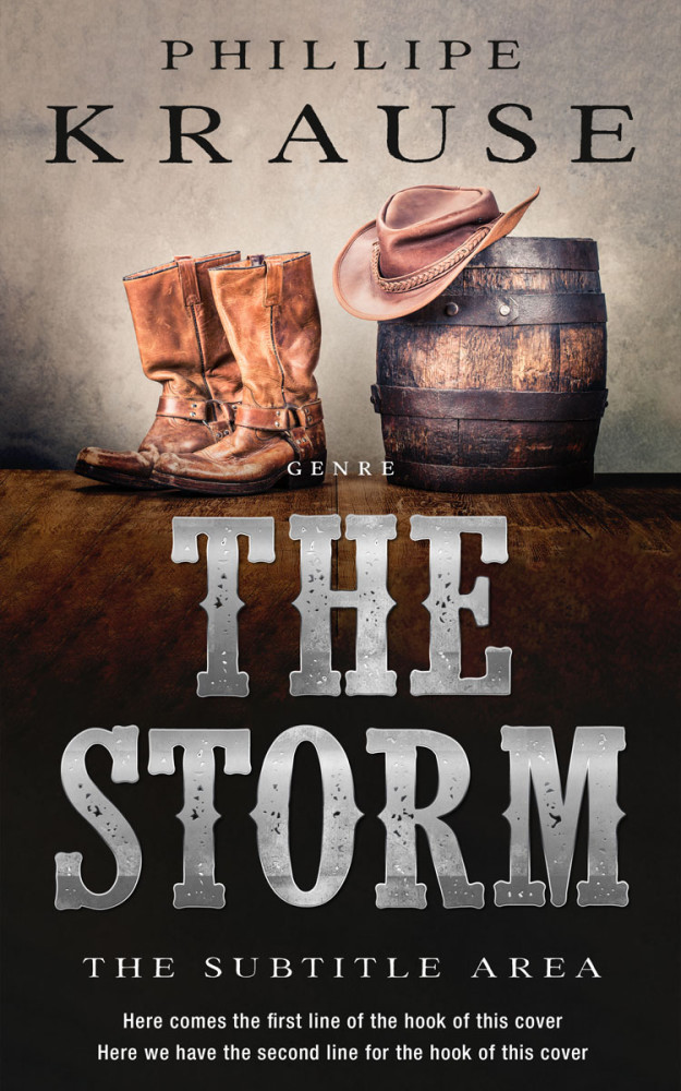 Front view of Vanilla #25225 - Premade Action & Adventure Book Cover