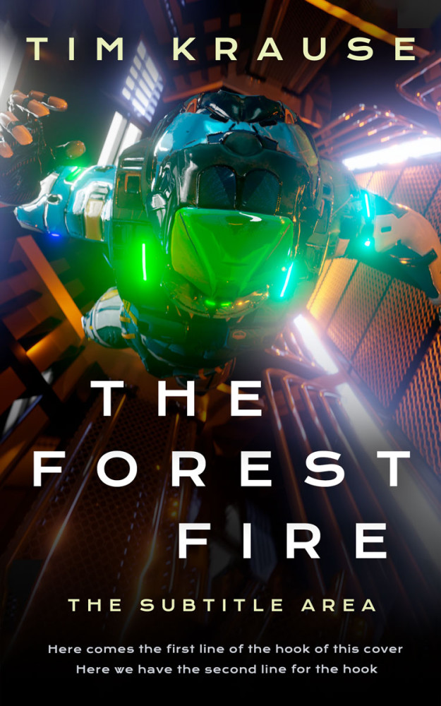 Front view of Heavy Metal #25341 - Premade Science Fiction Book Cover