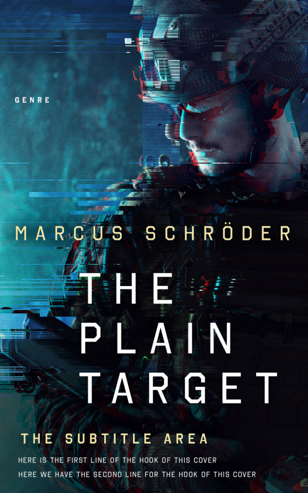 Front view of Mirage #25461 - Premade Action & Adventure Book Cover