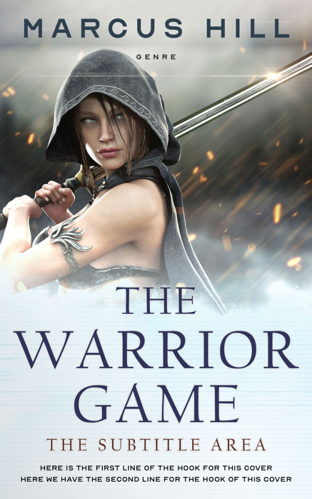 Front view of Iron #25536 - Premade Fantasy Book Cover