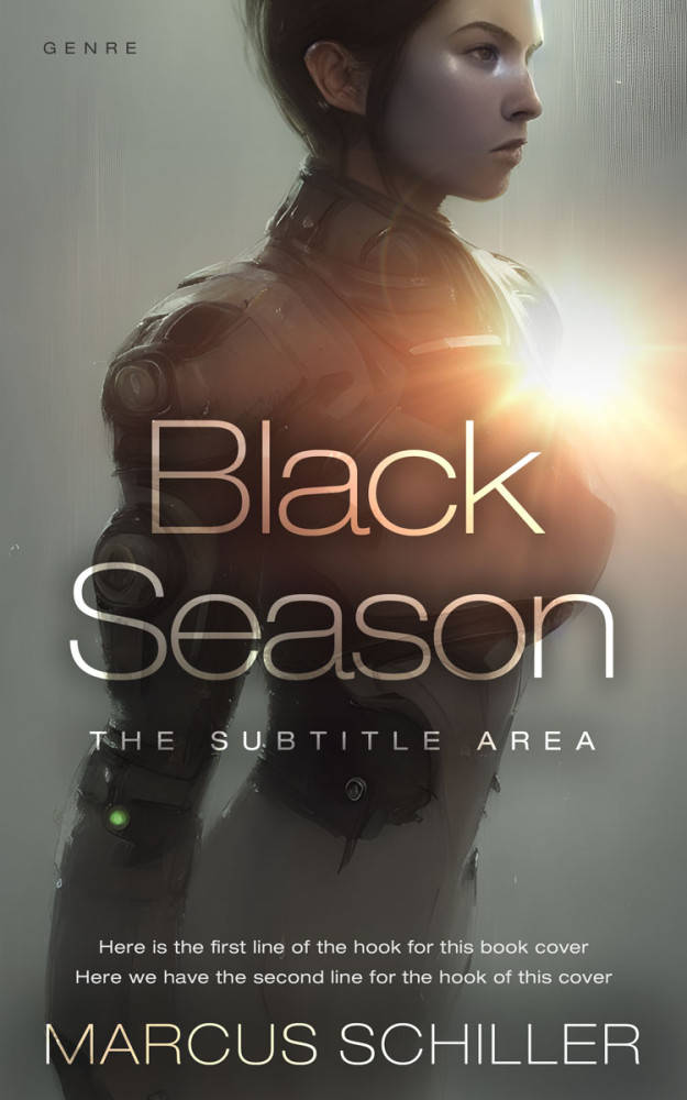 Front view of Armadillo #25698 - Premade Science Fiction Book Cover