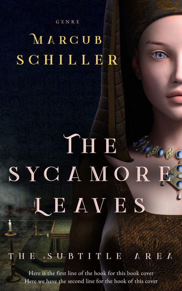 Front view of Cod Gray #25799 - Premade Fantasy Book Cover