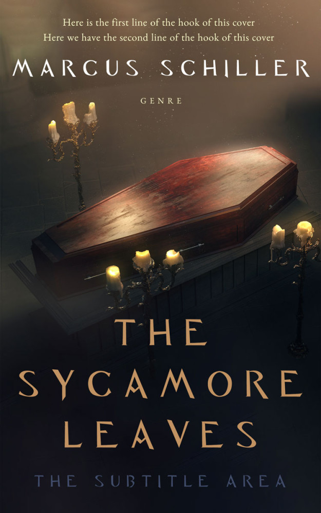 Front view of Shark #25827 - Premade Horror Book Cover