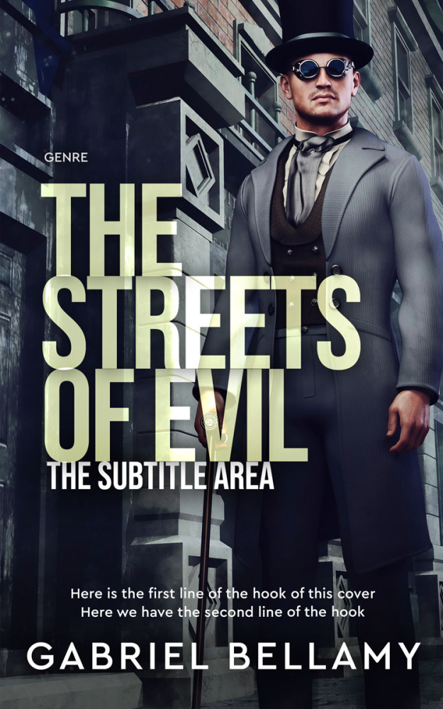 Front view of Steel Gray #25888 - Premade Historical Book Cover | BookCoverZone