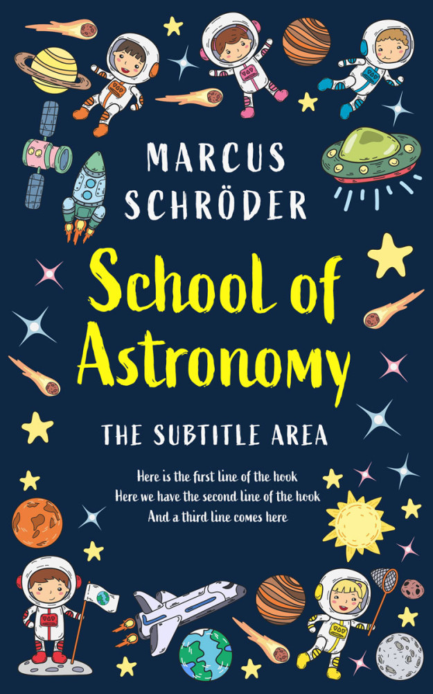 Front view of Elephant #25953 - Premade Education Book Cover