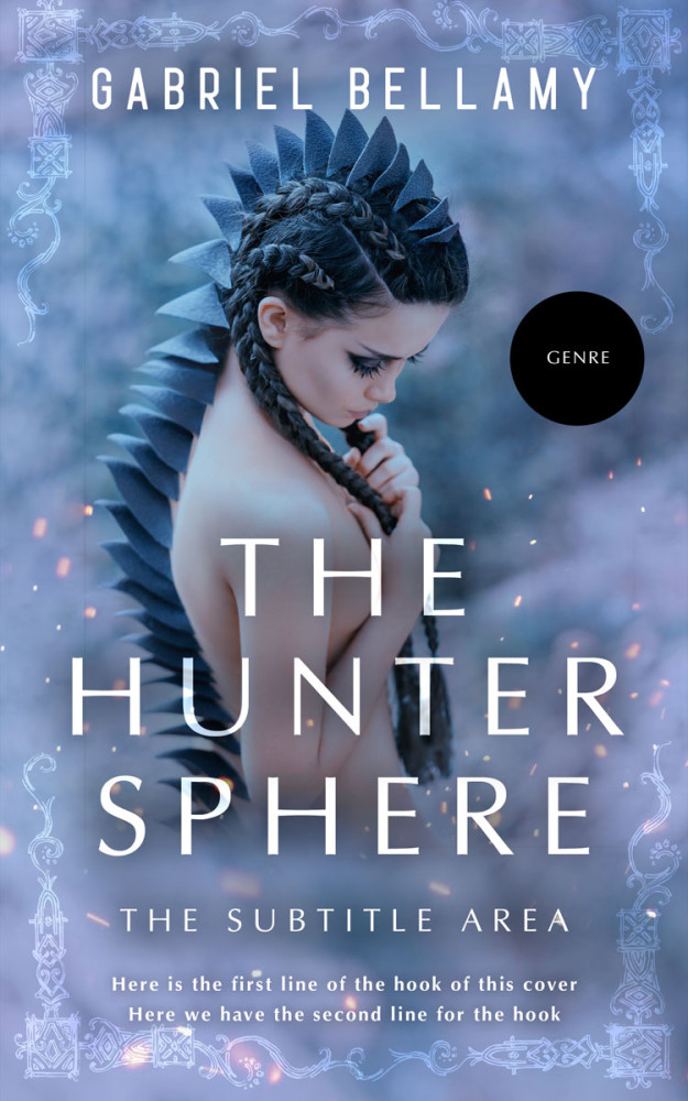 Front view of Bermuda Gray #26185 - Premade Fantasy Book Cover