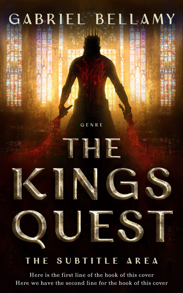 Front view of Tan #26211 - Premade Fantasy Book Cover