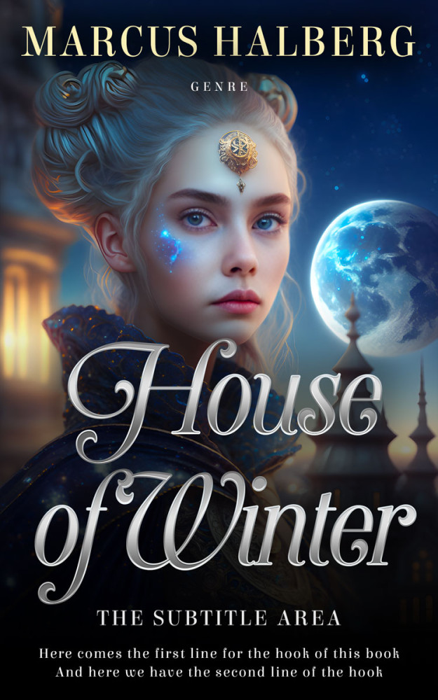 Front view of Steel Gray #26801 - Premade Fantasy Book Cover