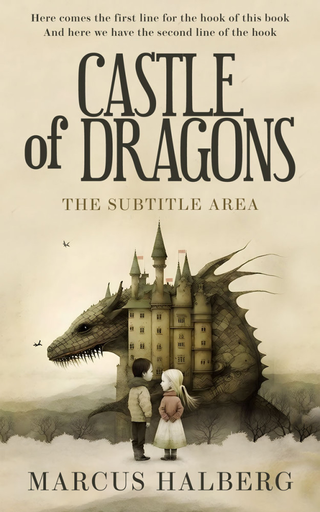 Front view of Stark White #26858 - Premade Fantasy Book Cover