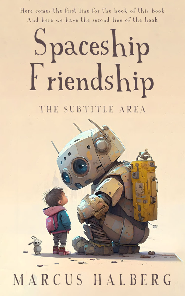 Front view of Albescent White #26909 - Premade Science Fiction Book Cover