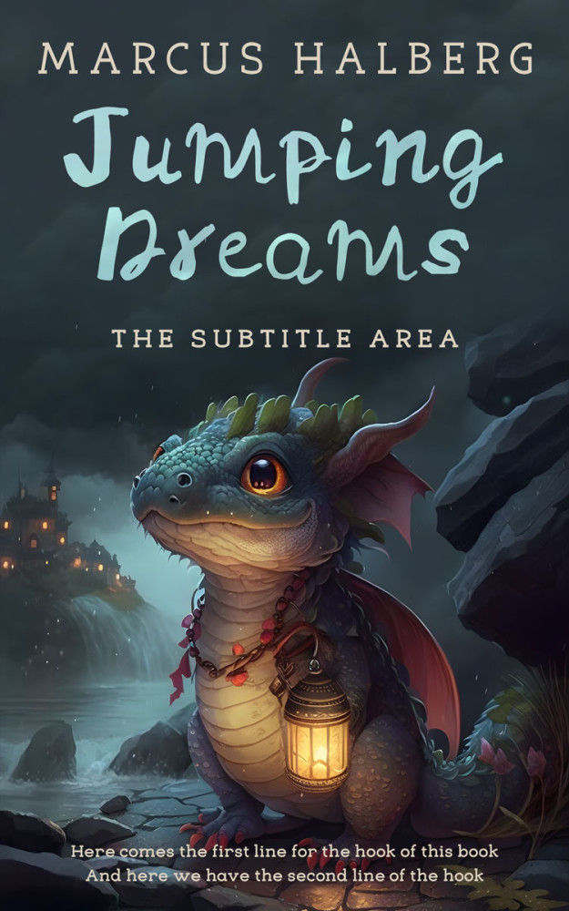 Front view of Shark #26920 - Premade Fantasy Book Cover