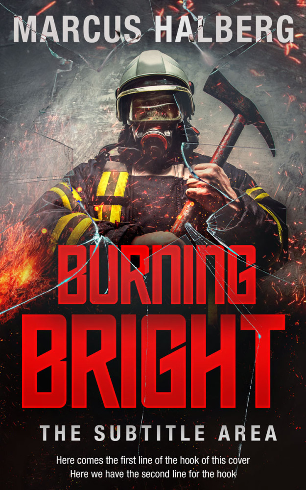 Front view of Roman #27290 - Premade Action & Adventure Book Cover