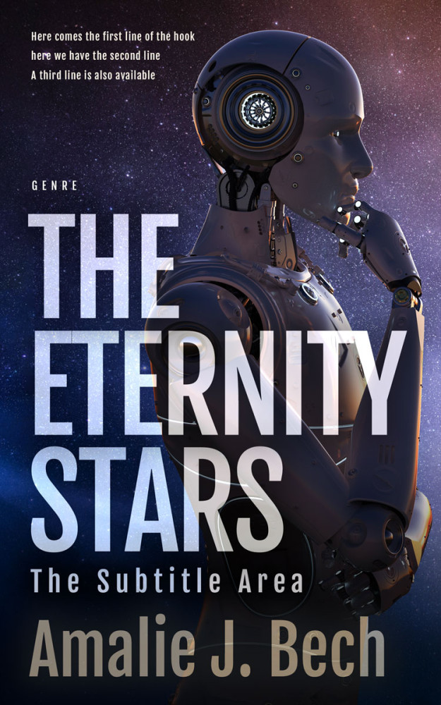 Front view of Steel Gray #27903 - Premade Science Fiction Book Cover