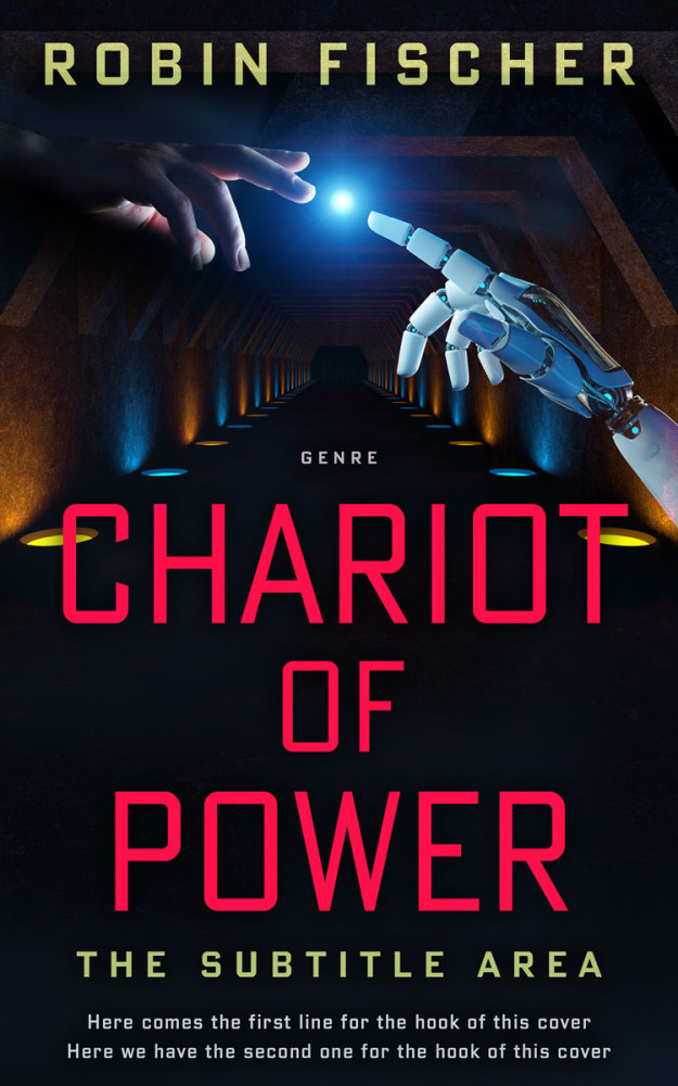 Front view of Black #28000 - Premade Science Fiction Book Cover