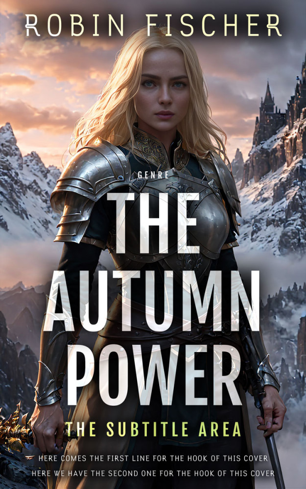 Front view of Thunder #28080 - Premade Fantasy Book Cover