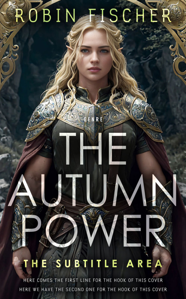 Front view of Shark #28082 - Premade Fantasy Book Cover