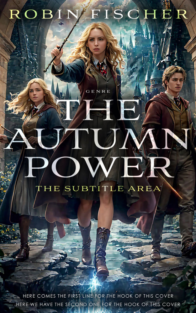 Front view of Shark #28085 - Premade Fantasy Book Cover