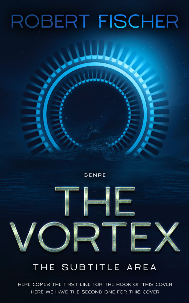 Front view of Black Pearl #28128 - Premade Science Fiction Book Cover