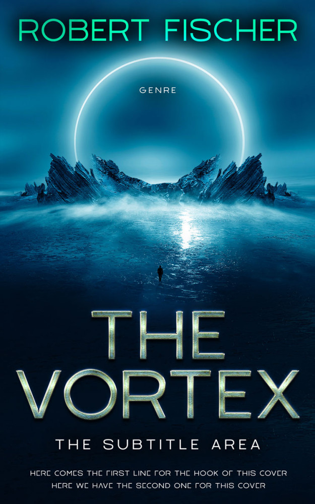 Front view of Black Pearl #28129 - Premade Science Fiction Book Cover