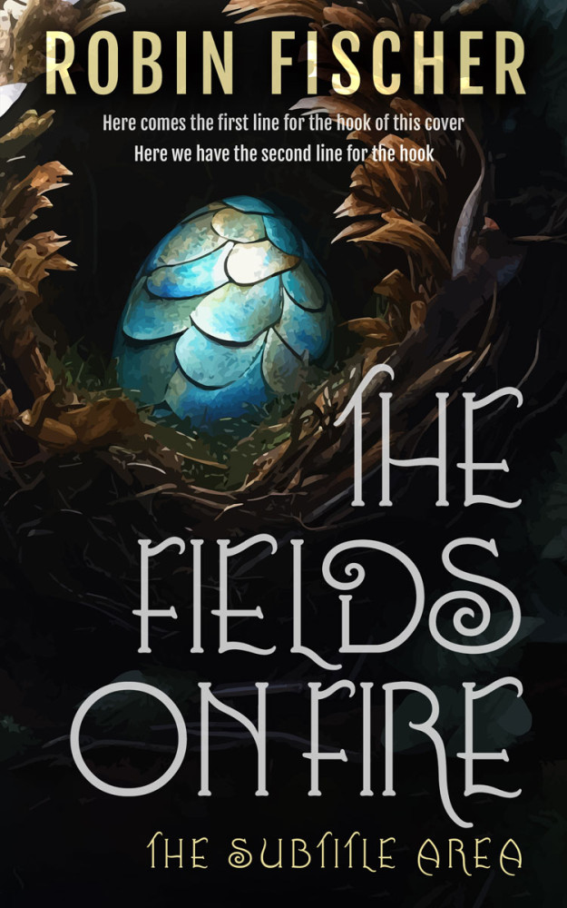 Front view of Cod Gray #28228 - Premade Fantasy Book Cover