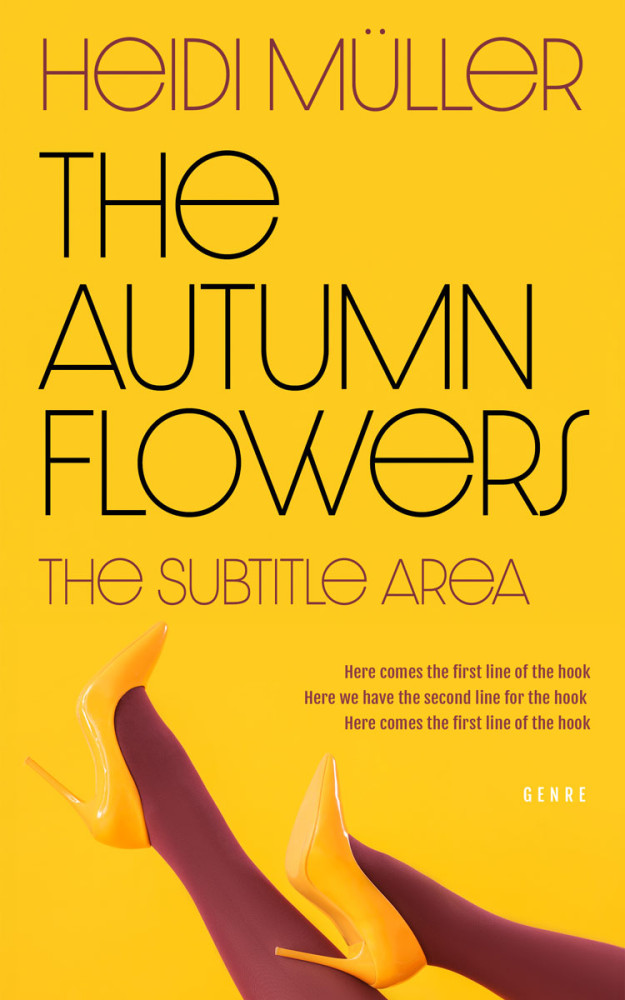 Front view of Lightning Yellow #28380 - Premade Chick Lit Book Cover